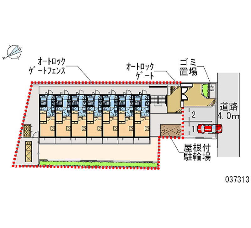レオパレスコンパル歌島 区画図