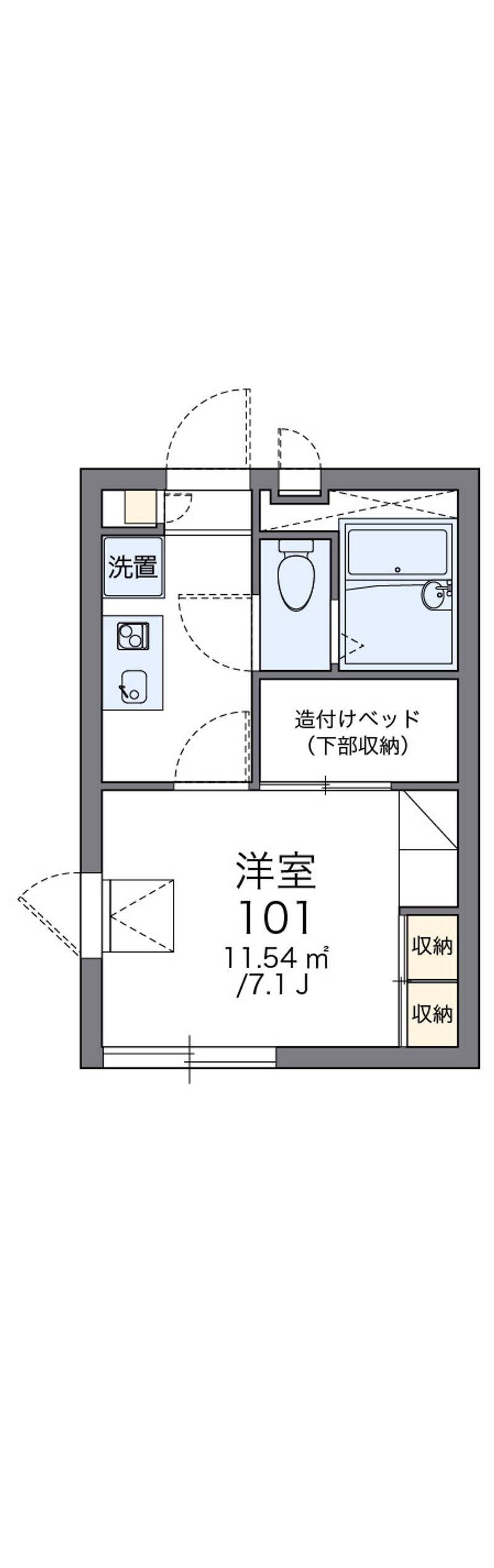 レオパレスリベル丸山 間取図