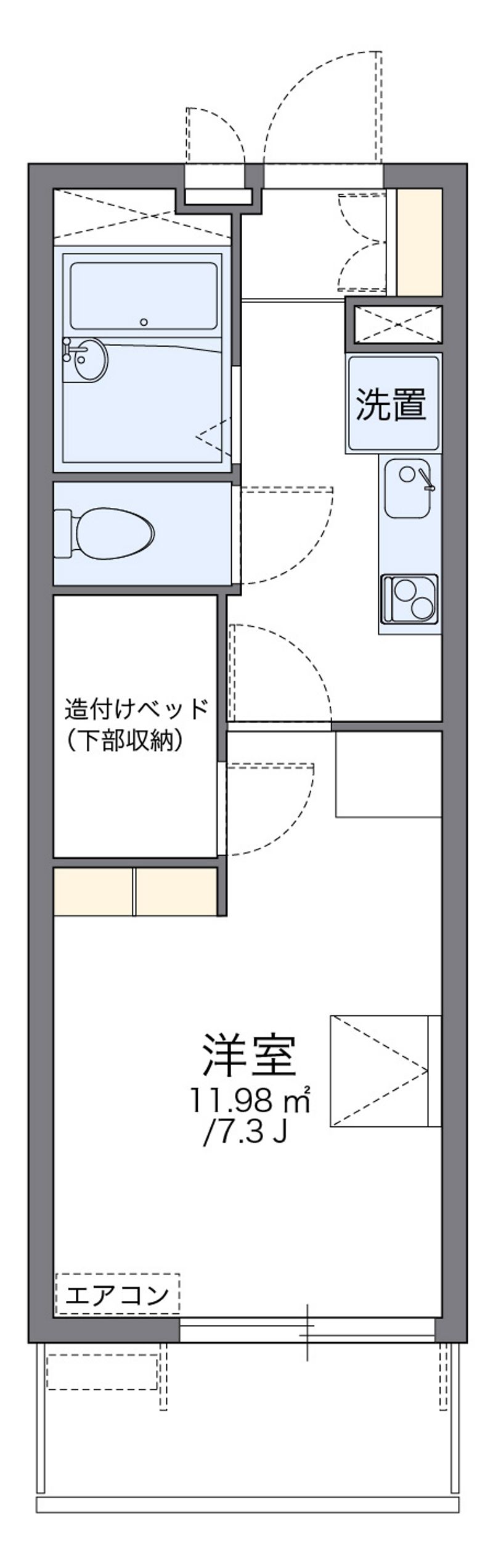 レオパレス笈瀬 間取図