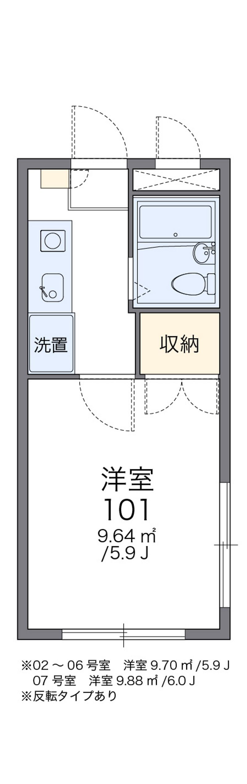 レオパレス新宿 間取図