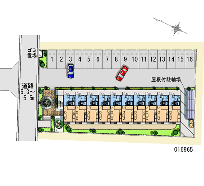 16965 Monthly parking lot