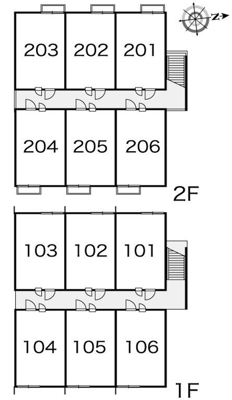 レオパレスドリーム杭全 間取配置図