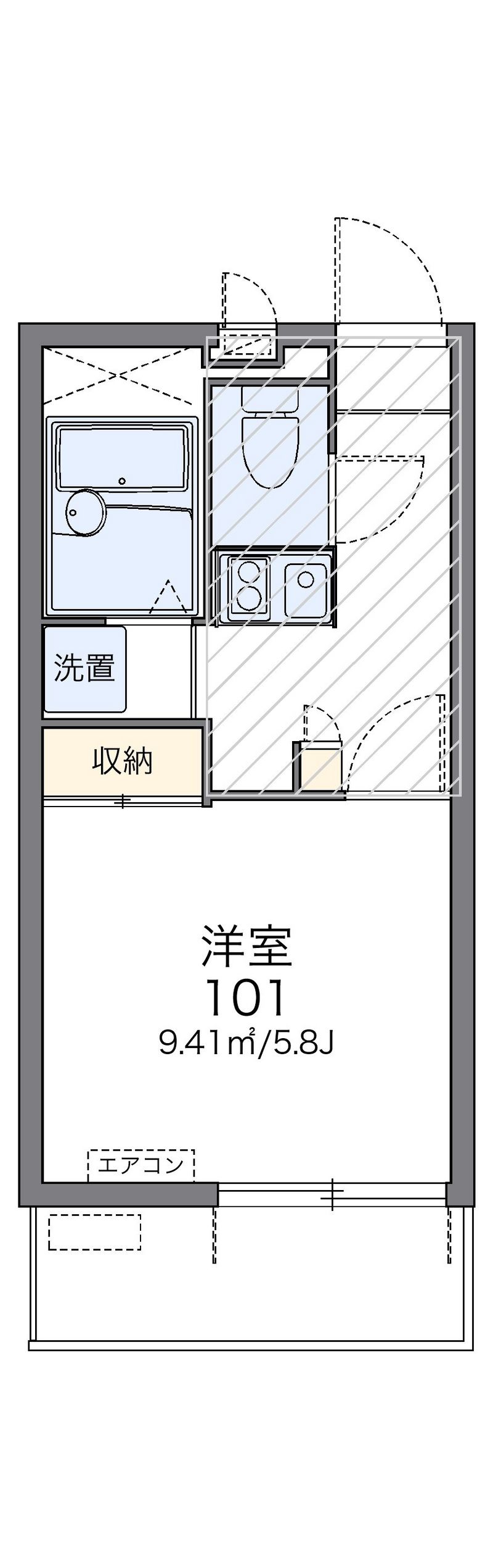 レオパレスＳＮブルーウッド 間取図