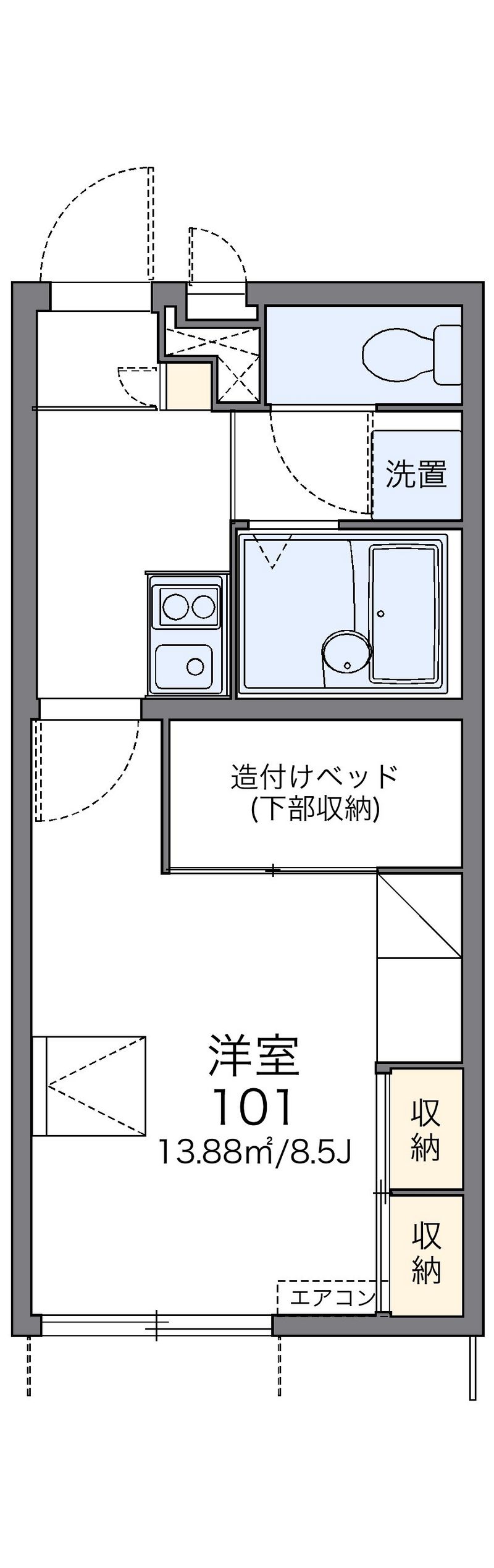 レオパレスジョルディン　天橋立 間取図