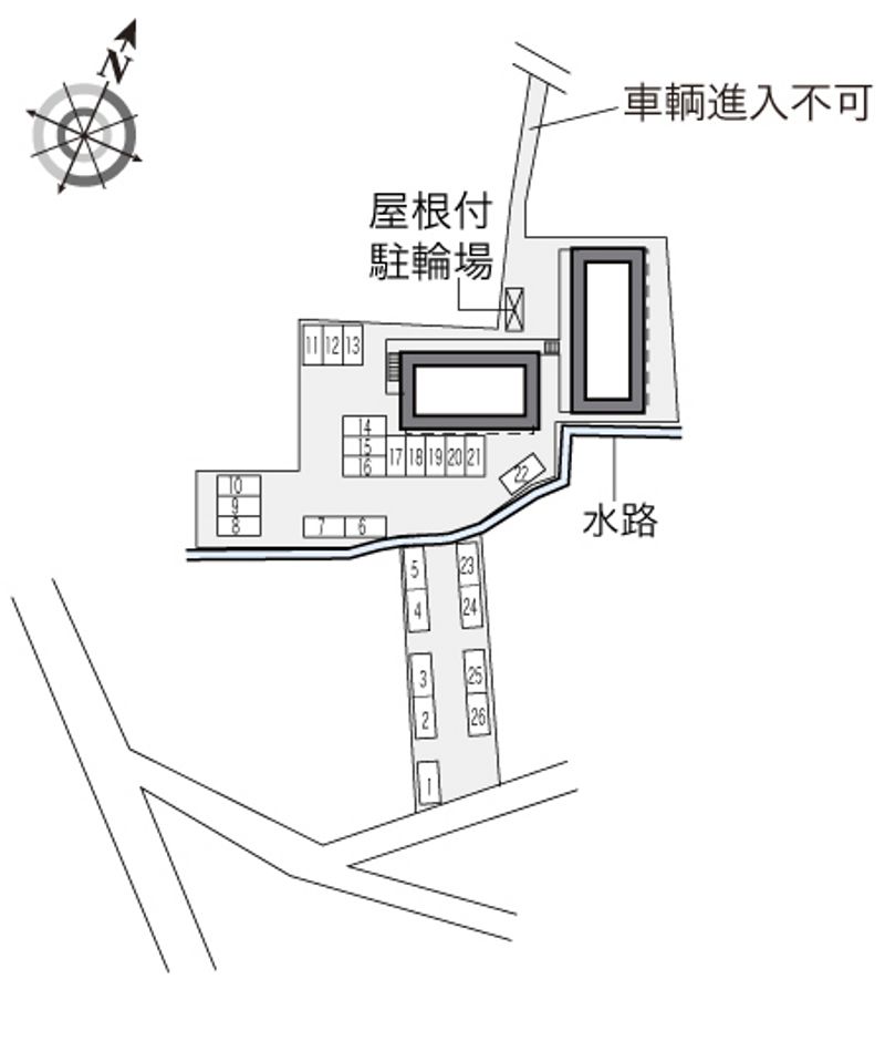 レオパレス大山 駐車場