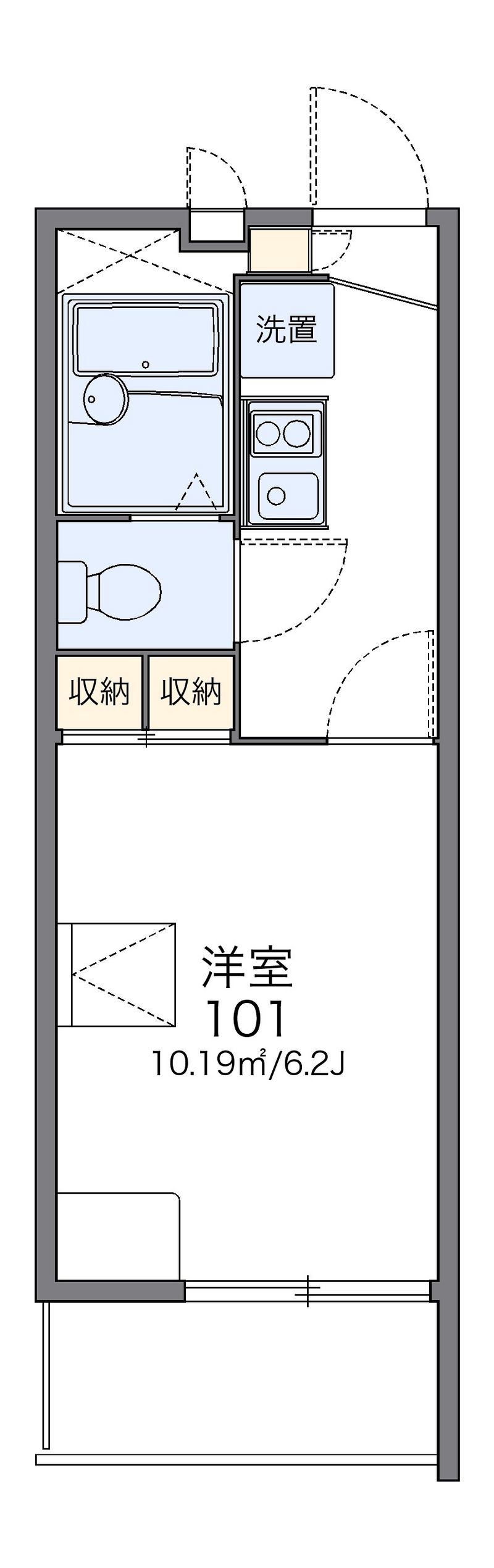 レオパレスキタハラ 間取図