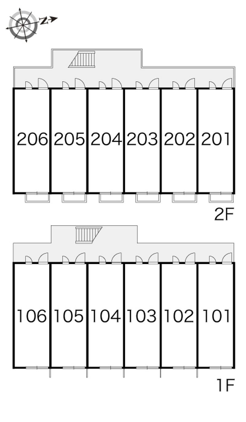 レオパレスミラドール十塚Ｂ 間取り配置図
