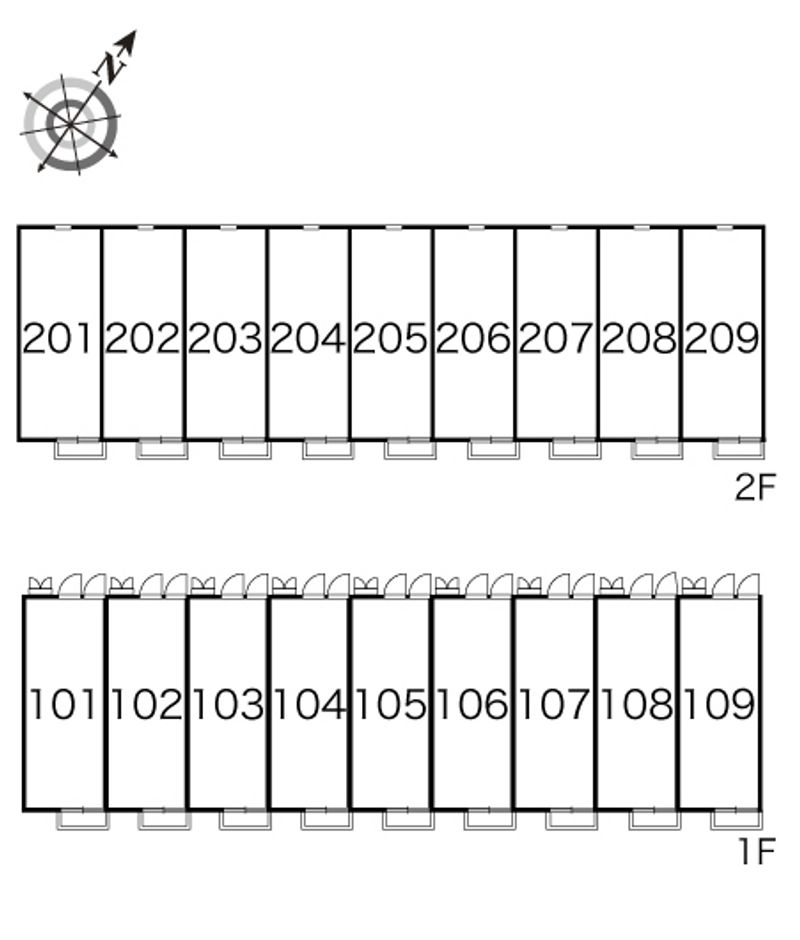 レオパレスＬＩＧＨＴＨＩＬＬⅢ 間取り配置図