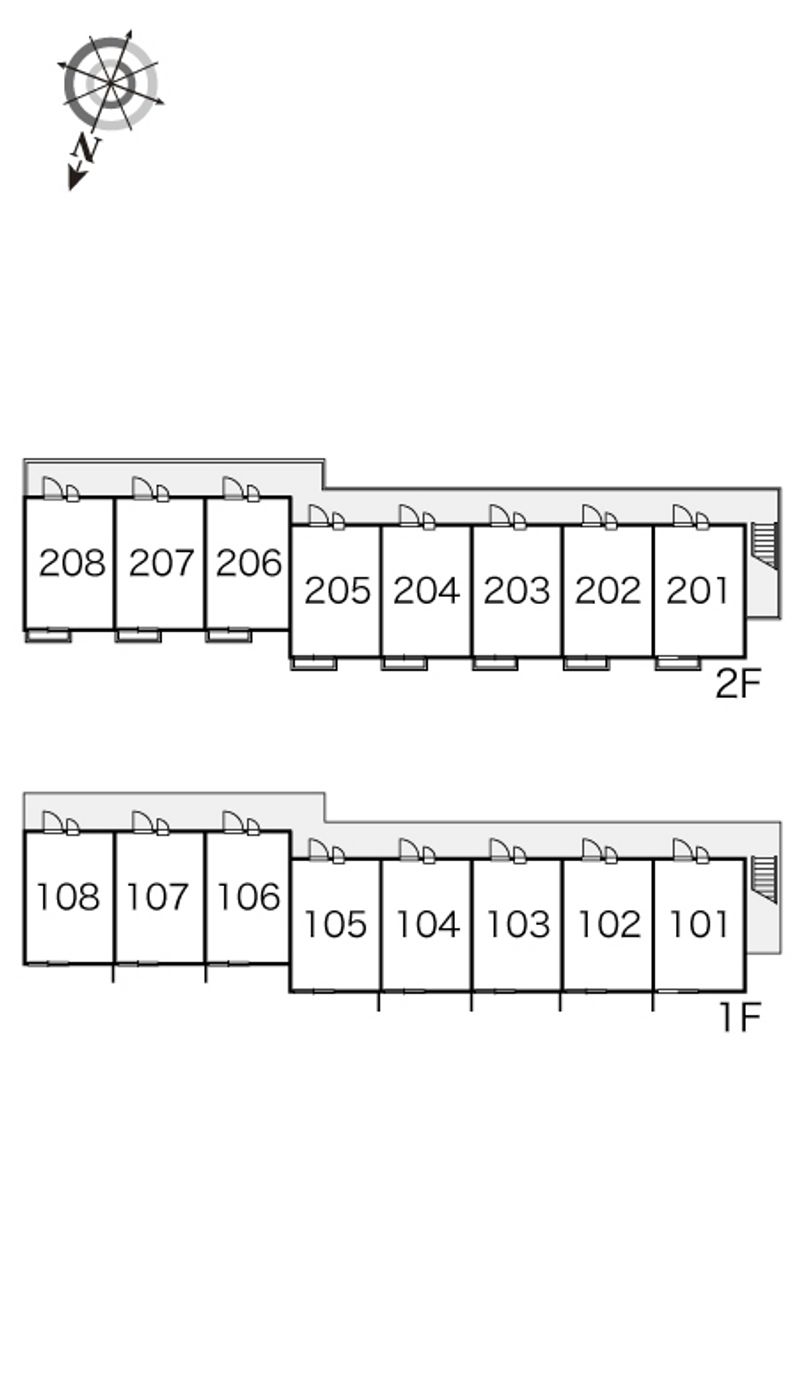 レオパレスヒルサイドテラスⅡ 間取配置図