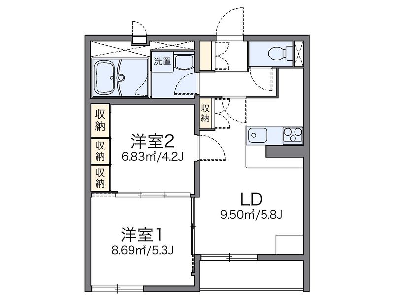 レオパレスエスペランサ 間取図