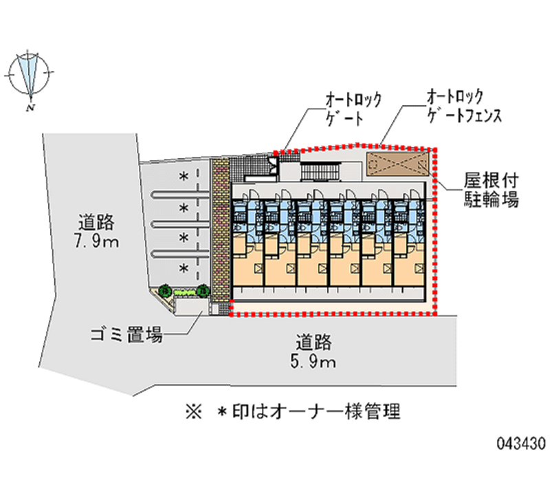 レオパレスフェリーチェ 区画図