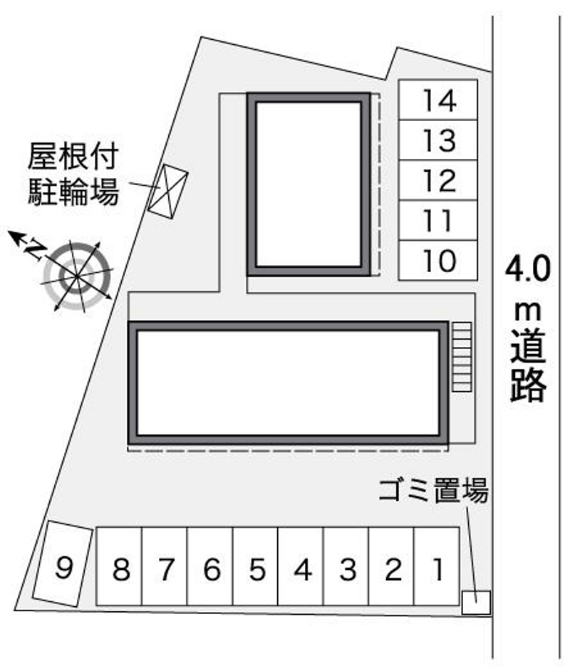 レオパレス明日香 駐車場