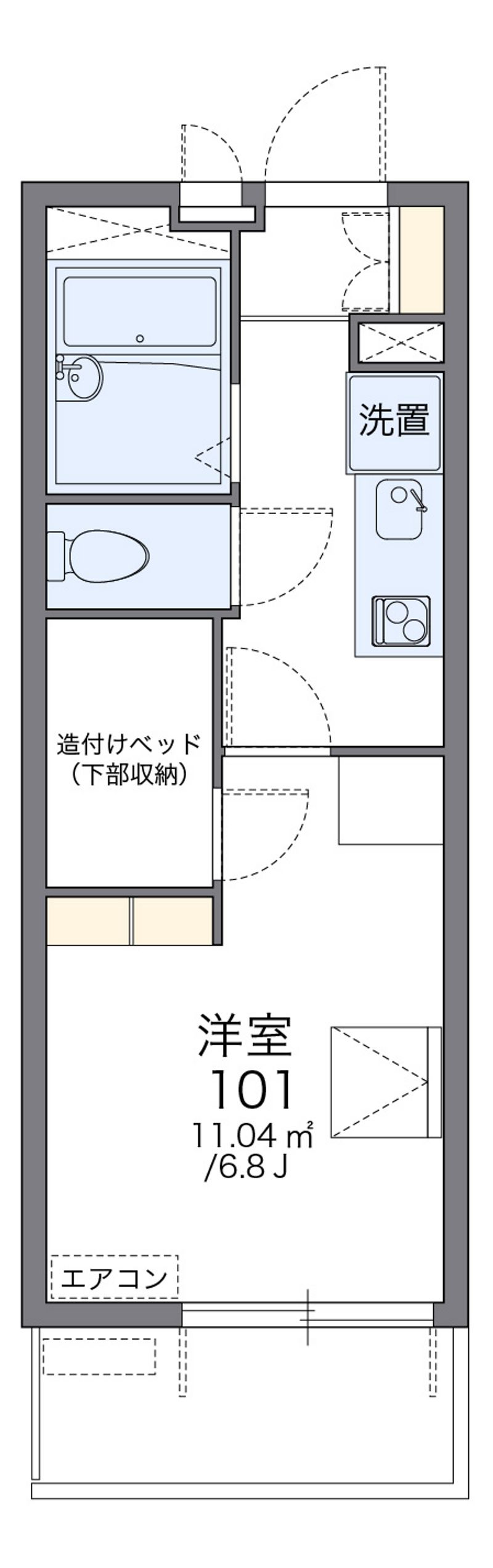 レオパレス八剱 間取図