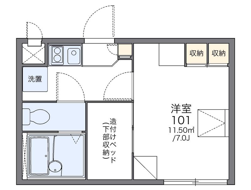 レオパレスコメットⅡ 間取図