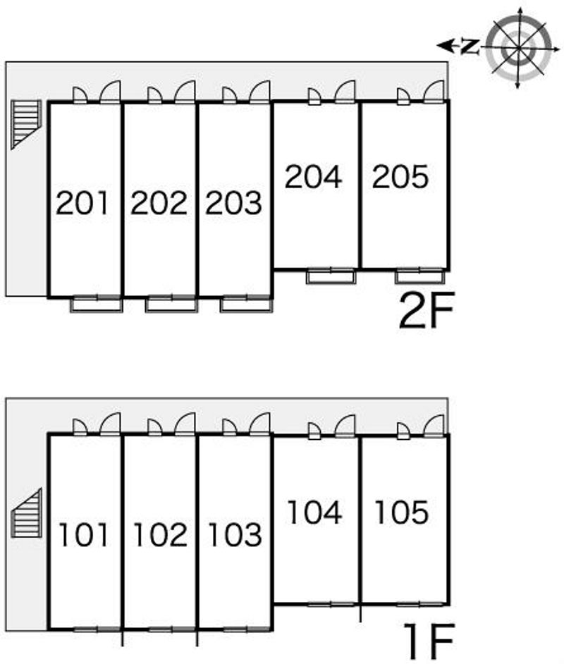 レオパレスアクティⅢ 間取配置図