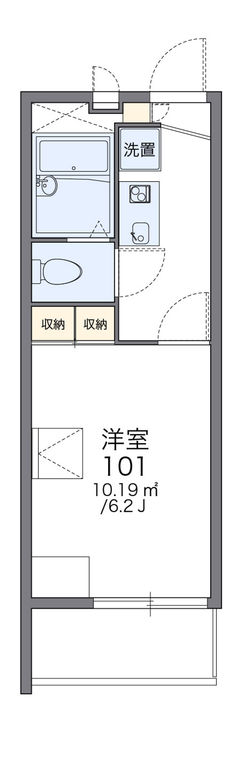 レオパレスカワキタ 間取図