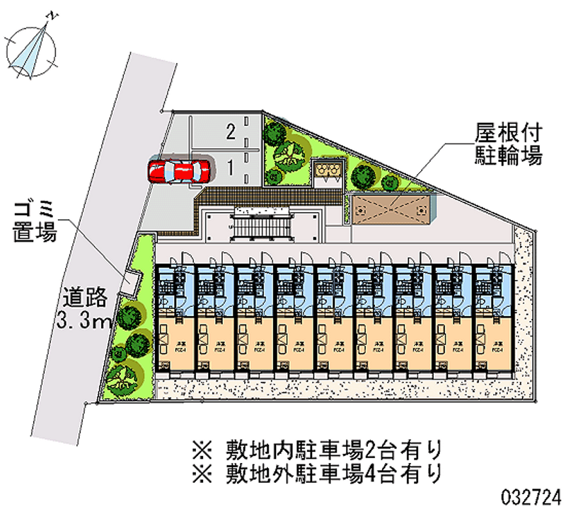 レオパレスベルプラッツ 月極駐車場