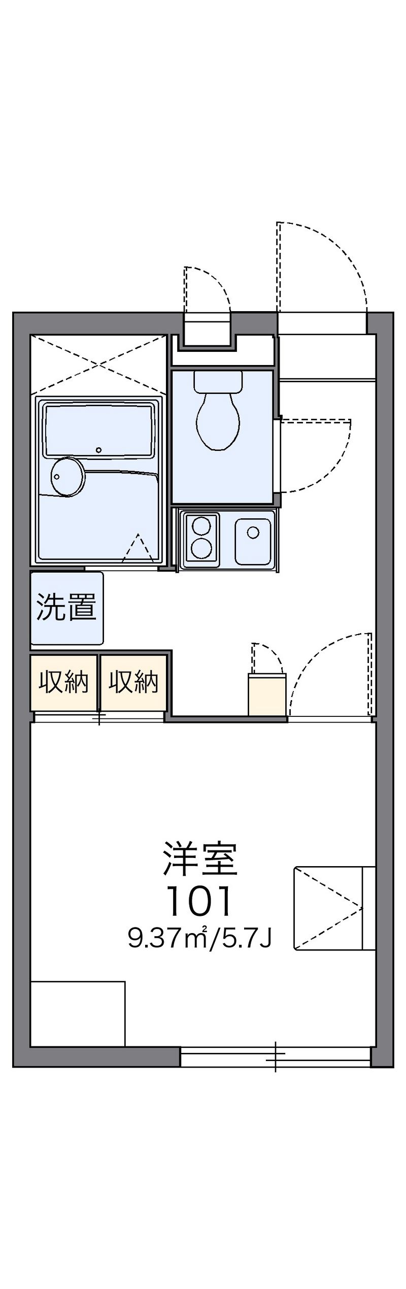 レオパレスウィステリア平井Ⅱ 間取図