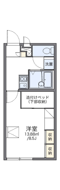 レオパレスステイブルー１２ 間取り図