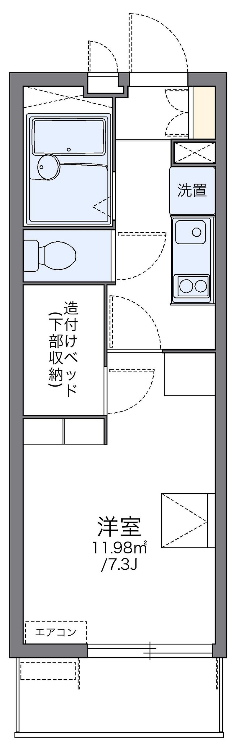 レオパレスディアコートＦ 間取図