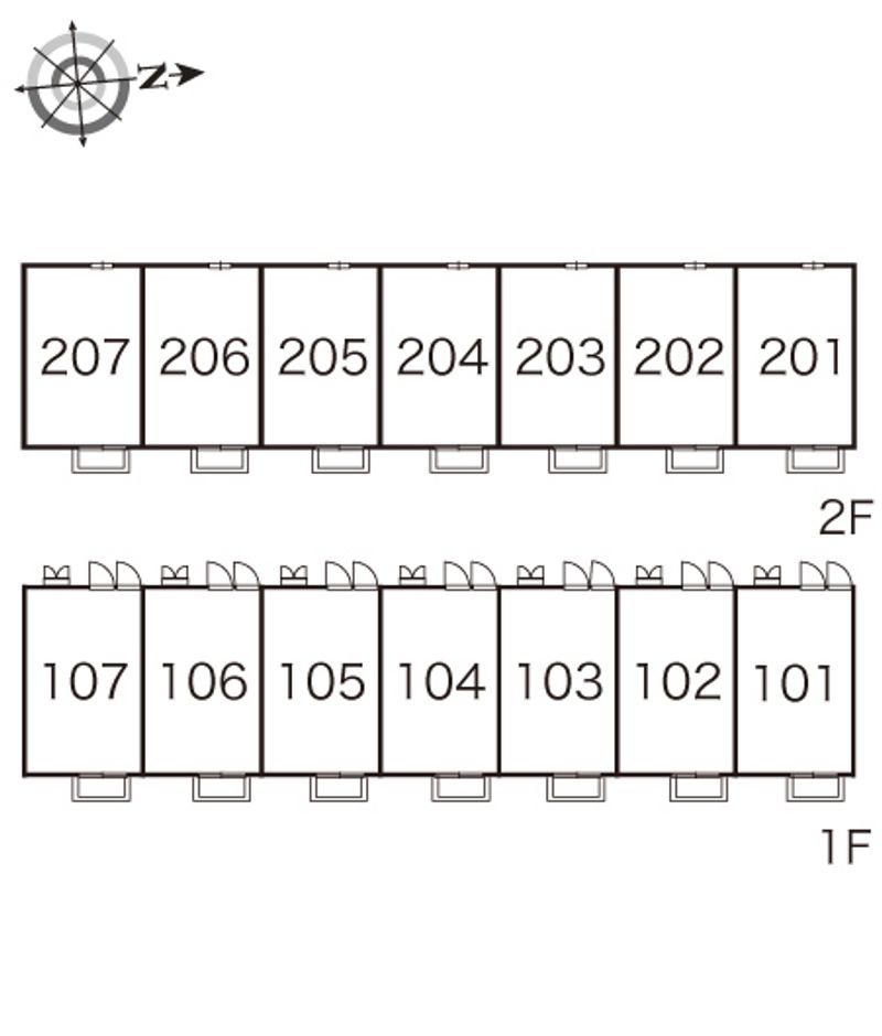 レオパレスグリーンフィールド 間取配置図