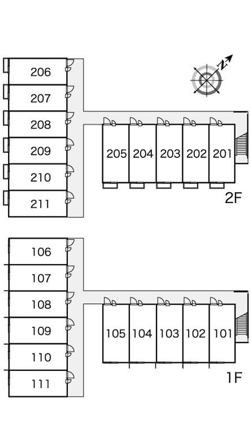 レオパレス夢Ⅱ 間取り配置図