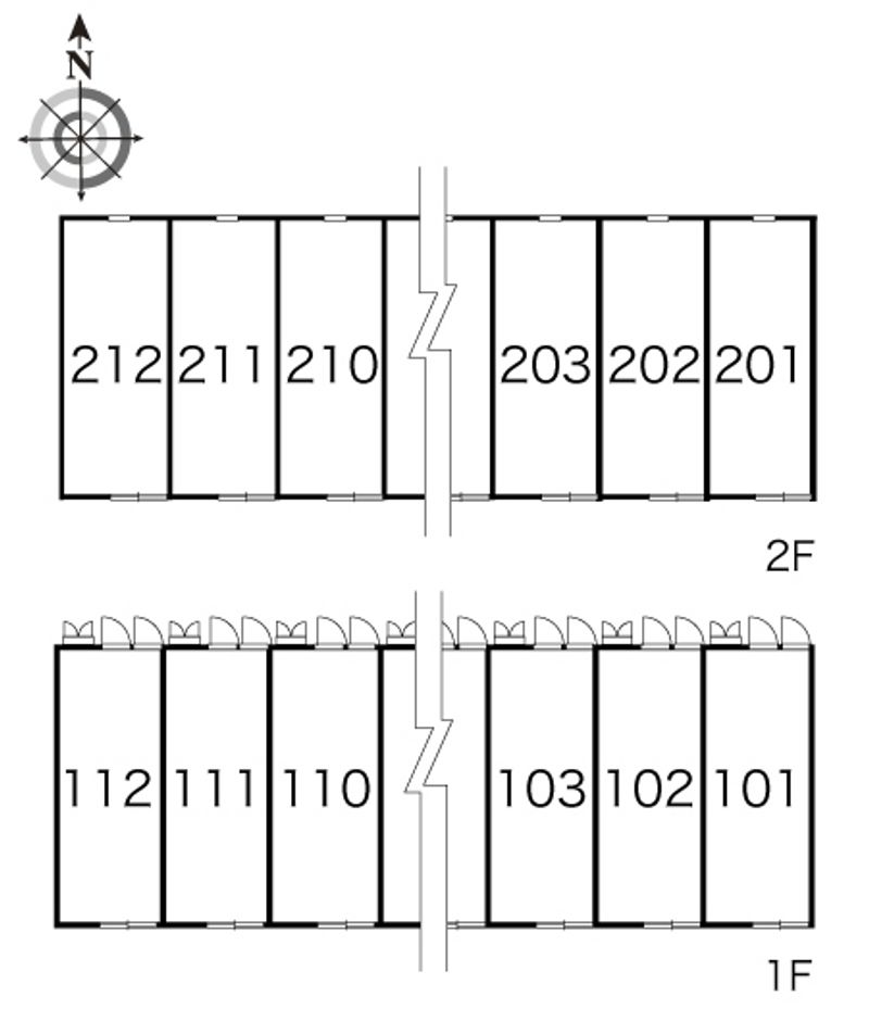 レオパレス川中島 間取り配置図