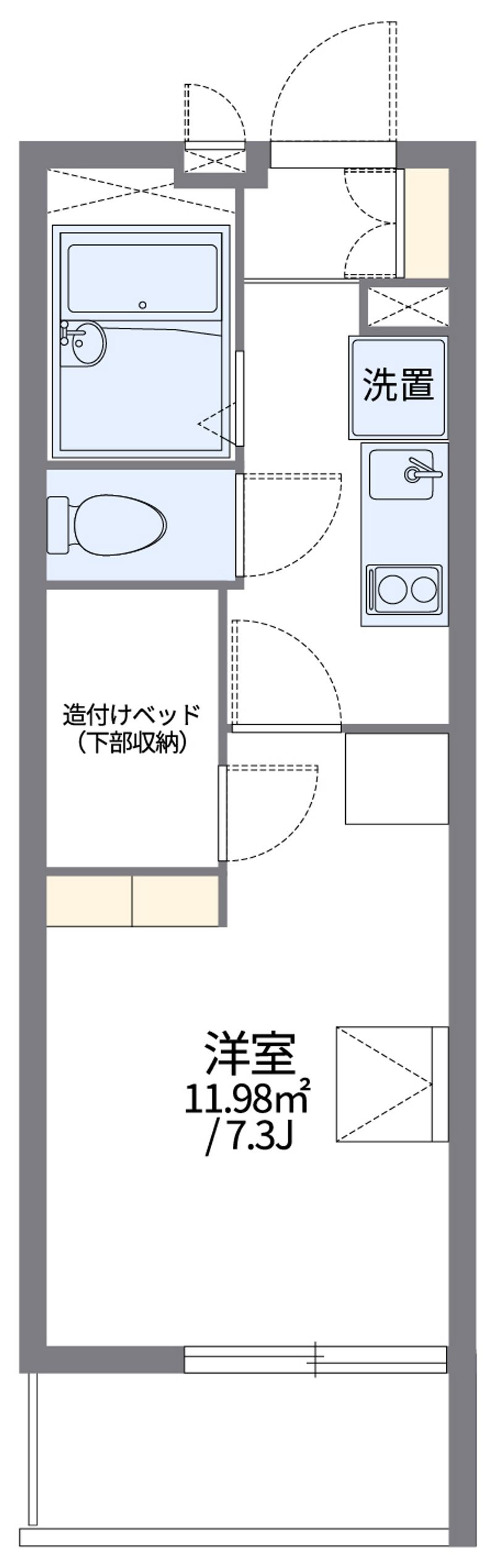 レオパレスメルベーユ 間取図