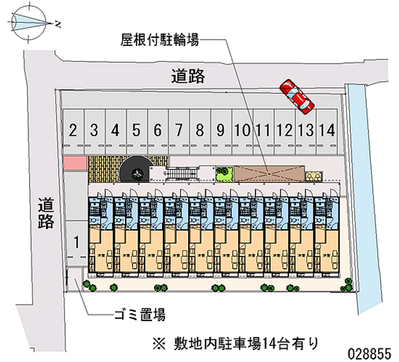 レオパレスリバティⅠ 月極駐車場