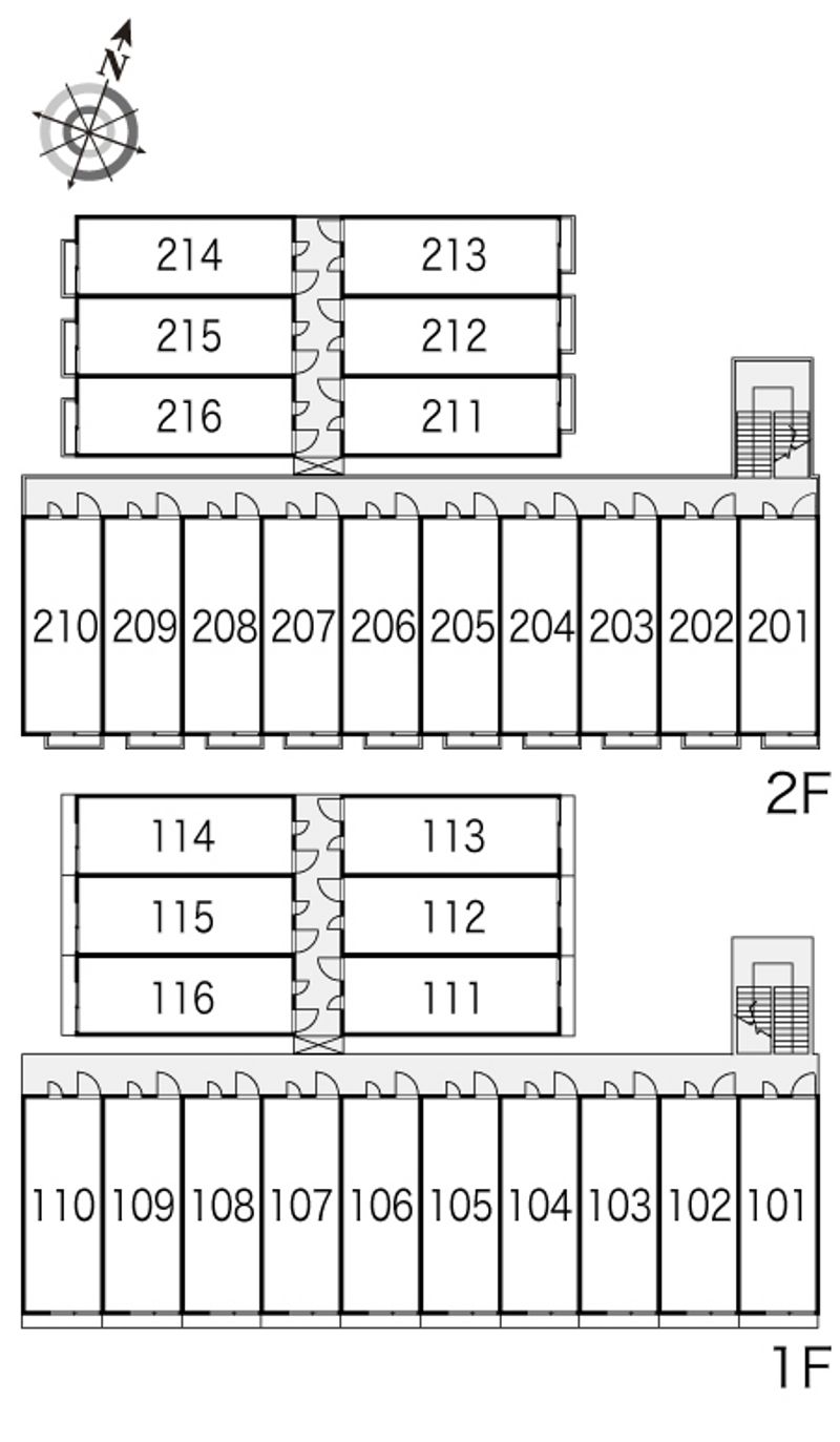 レオパレスシルフィード郡津 間取配置図