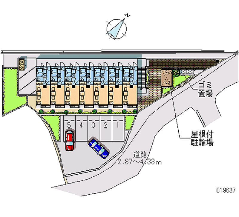 レオパレスプランドール上高田 月極駐車場