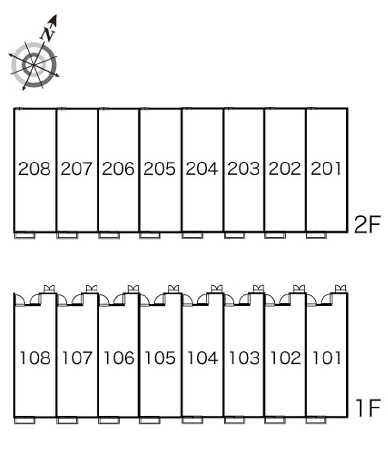 レオパレスエントピア　Ⅱ 間取配置図