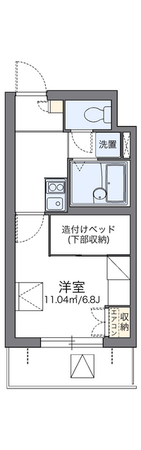 レオパレスシェル都Ⅲ 間取り図