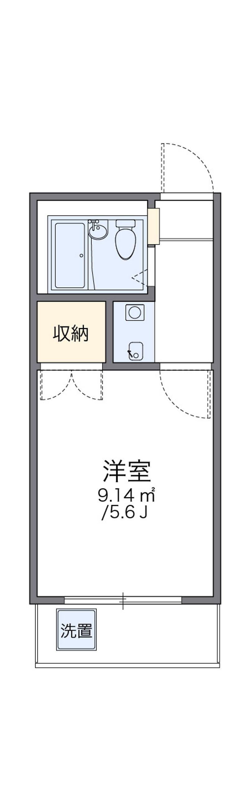 レオパレスブルーリバー 間取図