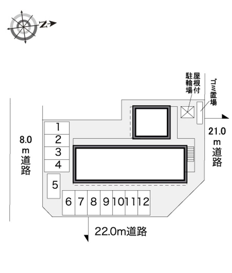 レオパレス拓北公園前 配置図