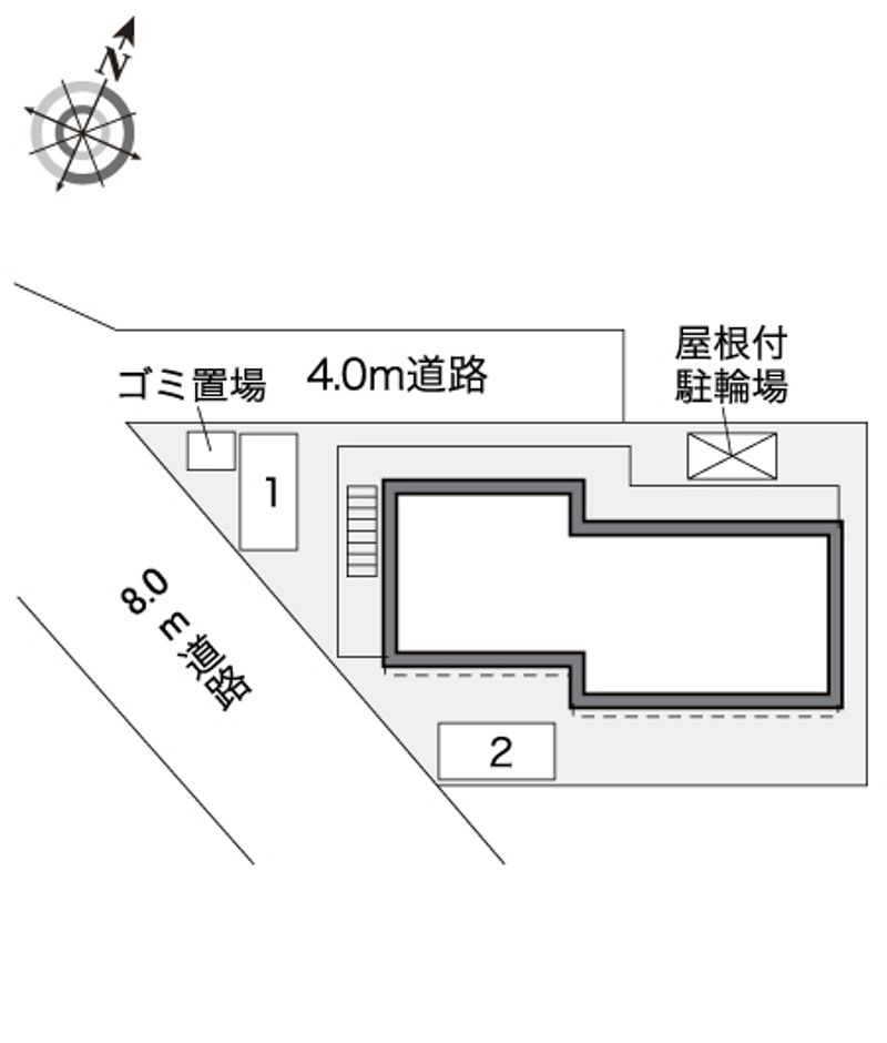 レオパレスプチドムール　サカエ 配置図