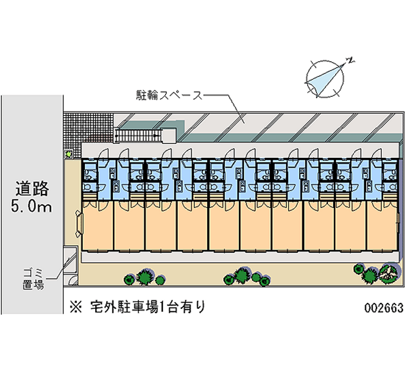 レオパレス沖野上Ｐａｒｔ２ 区画図