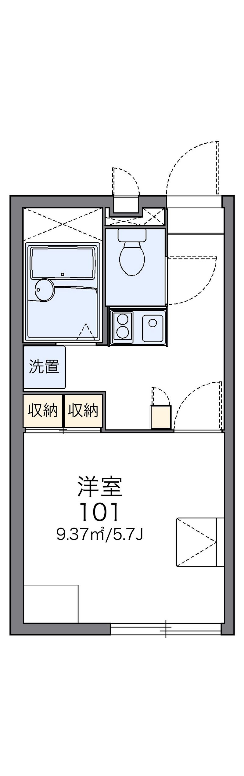 レオパレスエバーグリーン 間取図