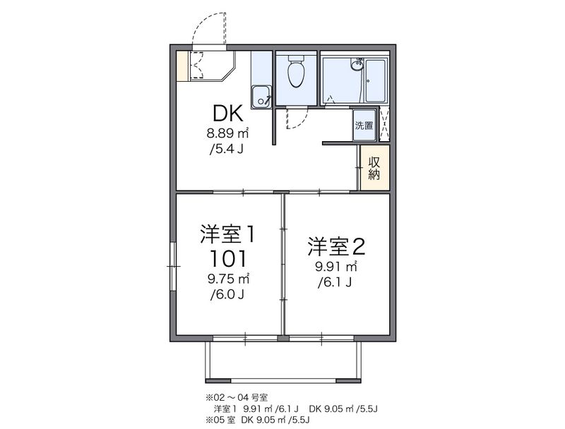 レオパレスＫＯＹＡＭＡ 間取図