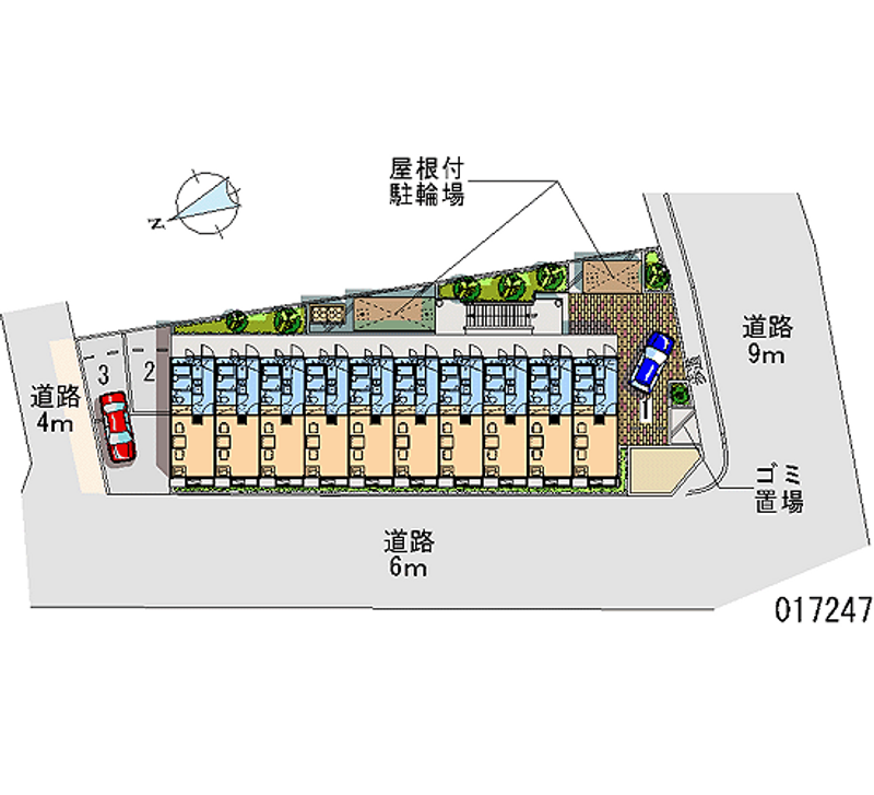 レオパレスさつき弐番館 区画図