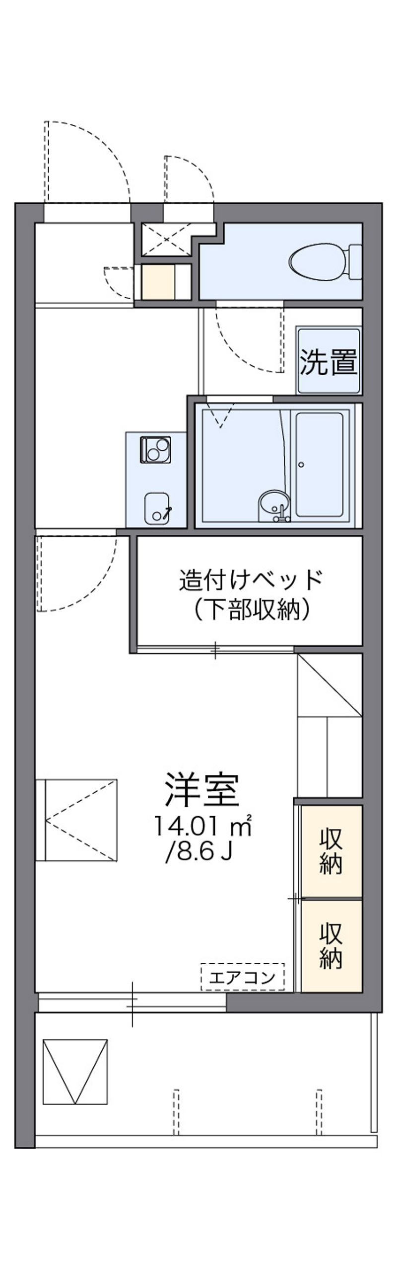 レオパレスフレールⅠ 間取り