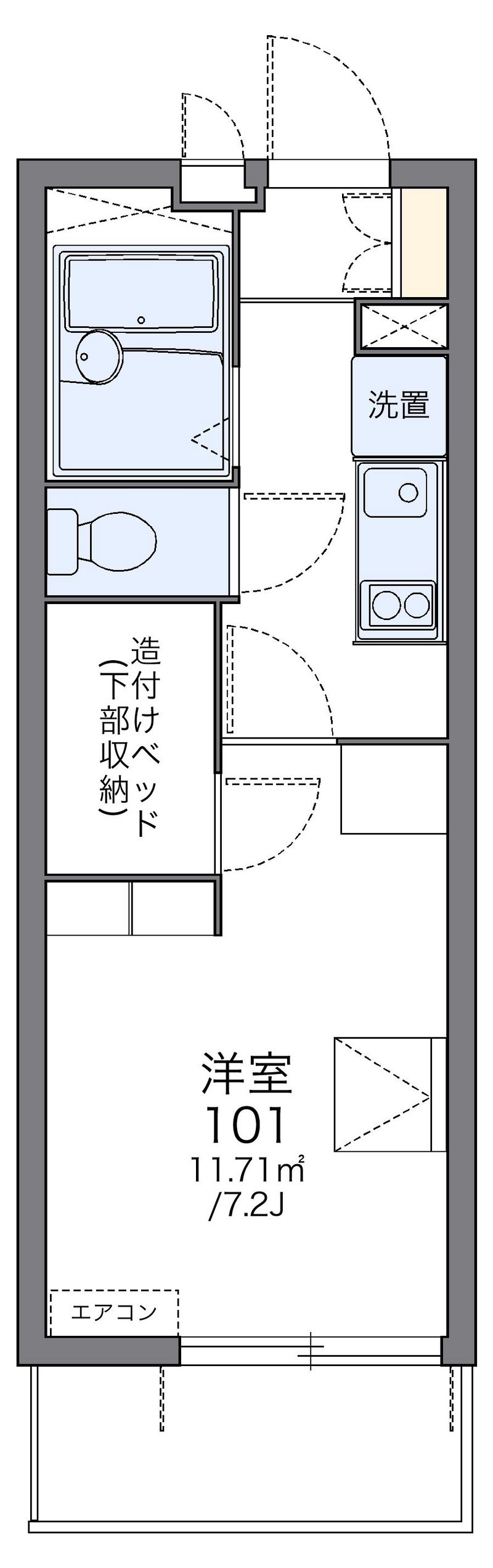 レオパレスルチェンテ 間取図