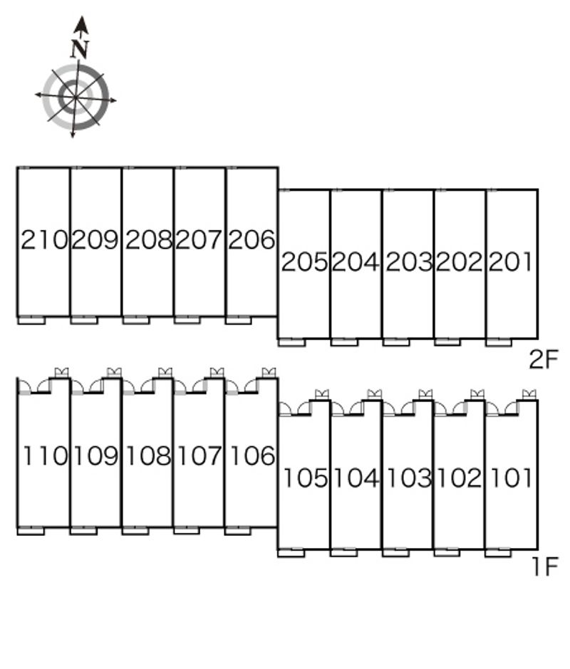 レオパレスアルコイリス 間取配置図