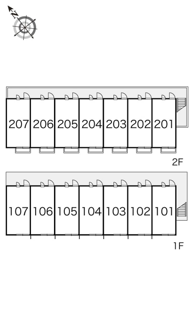 レオパレス阿弥陀 間取配置図