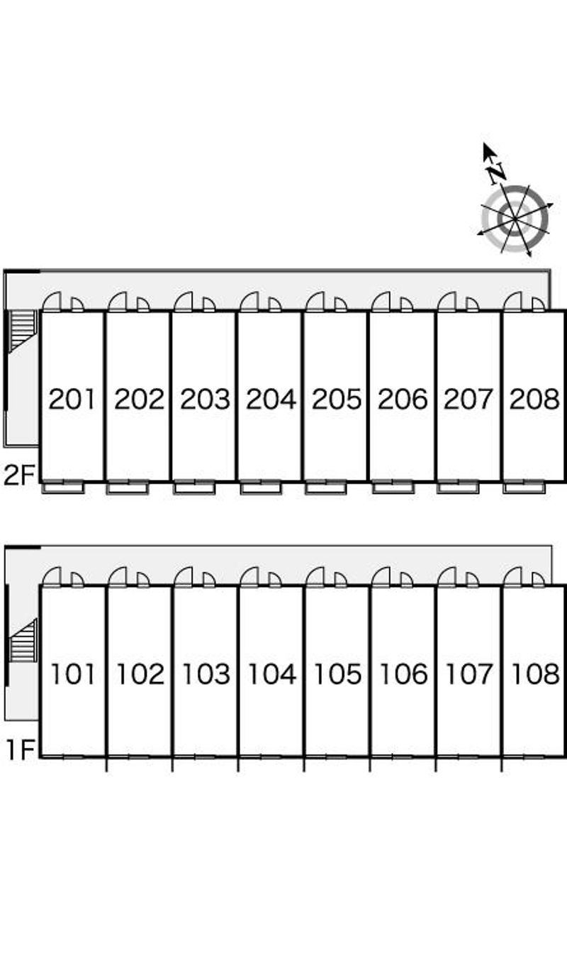 レオパレス江波東一丁目 間取配置図