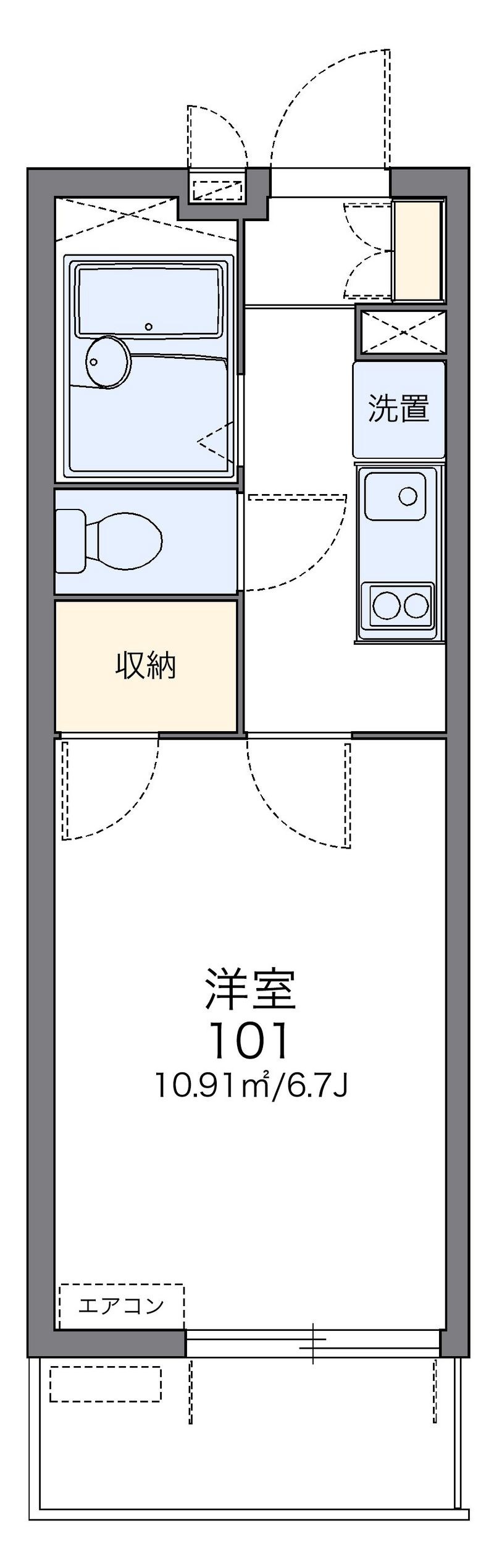 レオパレスシャルマン　タナカⅡ 間取図