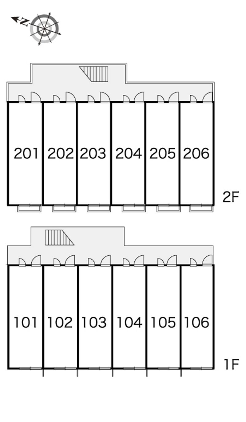 レオパレスたかまつひがし 間取り配置図