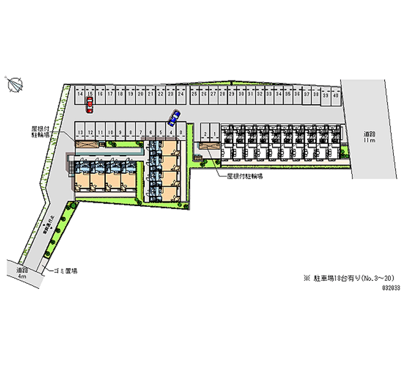 レオパレスケリュスＢ 月極駐車場