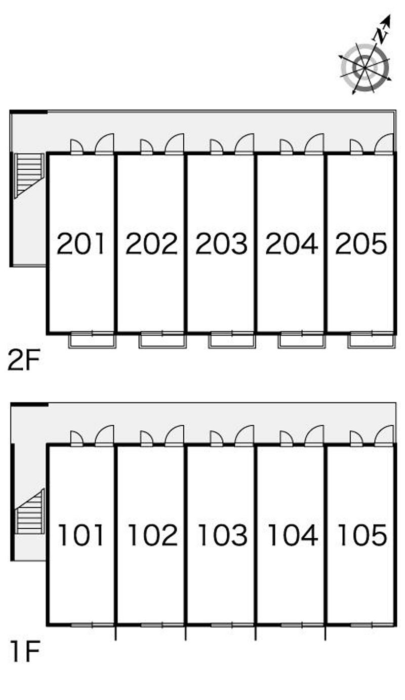 レオパレスオリーブハウスⅢ 間取り配置図