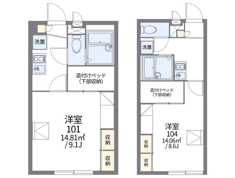 レオパレス本牧満坂 間取図